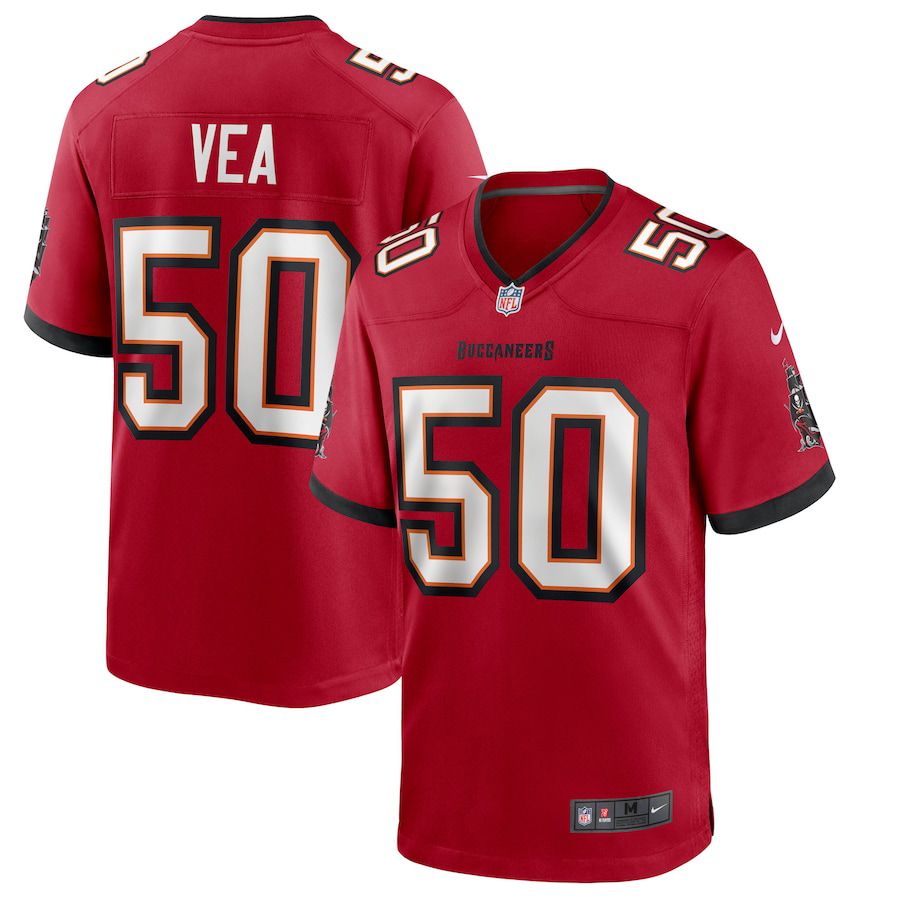 Men Tampa Bay Buccaneers 50 Vita Vea Nike Red Game NFL Jersey